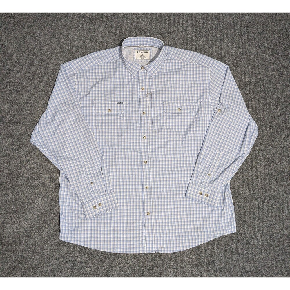 Poncho Shirt Mens XXL Regular Fit Long Sleeve